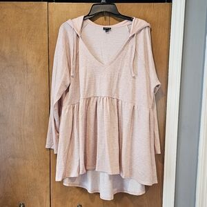 Torrid 2 pink baby doll hooded top